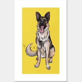 Cute German Shepherd Dog Posters and Art